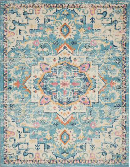 Nourison Passion Psn25 Ivory/Light Blue Rug