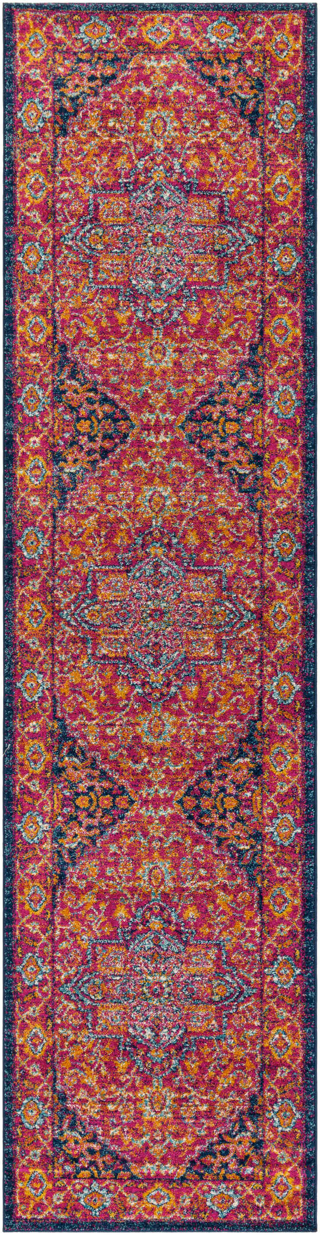 Surya Harput Hap-1009 Burgandy, Navy, Mustard, Burnt Orange, Teal, Ivory Rug