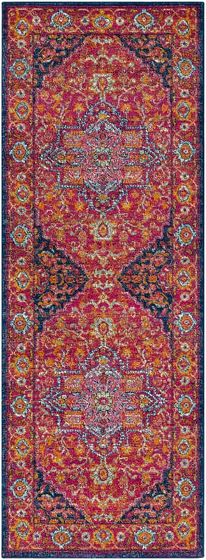 Surya Harput Hap-1009 Burgandy, Navy, Mustard, Burnt Orange, Teal, Ivory Rug