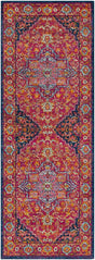 Surya Harput Hap-1009 Burgandy, Navy, Mustard, Burnt Orange, Teal, Ivory Rug.