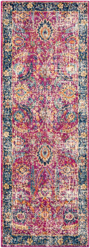 Surya Harput Hap-1013 Burgandy, Navy, Teal, Mustard, Burnt Orange, Medium Gray Rug