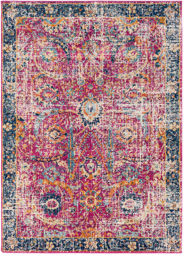 Surya Harput Hap-1013 Burgandy, Navy, Teal, Mustard, Burnt Orange, Medium Gray Rug