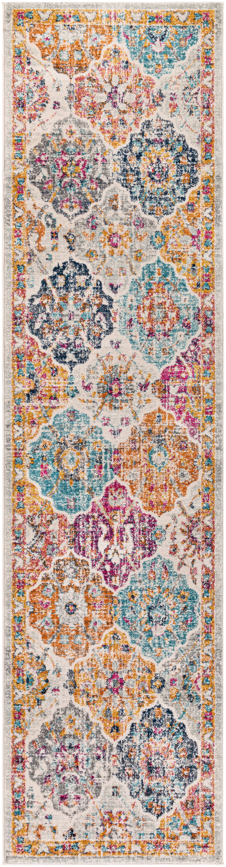 Surya Harput Hap-1018 Mustard, Burnt Orange, Navy, Burgandy, Teal, Charcoal Rug.