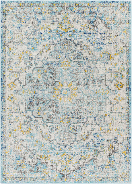 Surya Harput Hap-1065 Beige, Saffron, Light Gray, Teal Rugs.