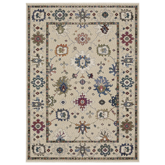 Oriental Weavers Sphinx HASTINGS HA01W Ivory Floral Rugs