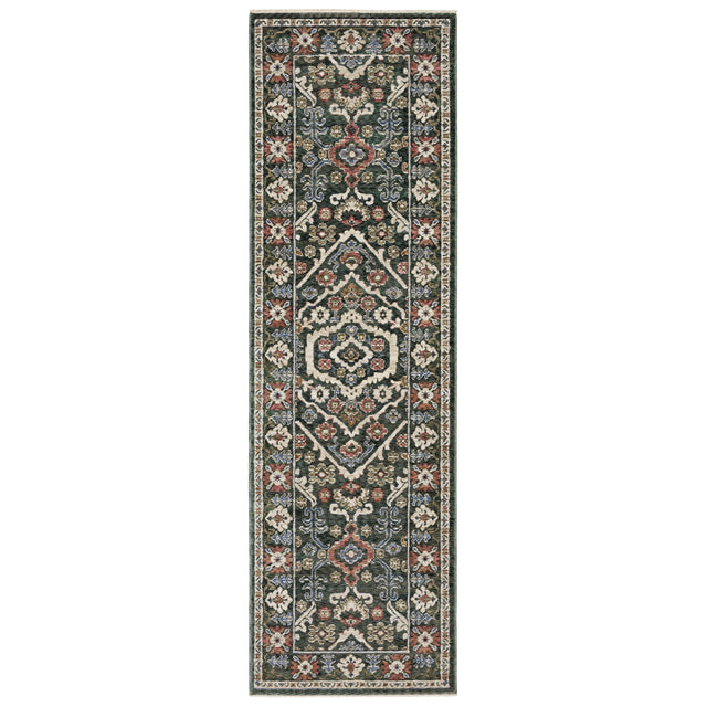 Oriental Weavers Sphinx HASTINGS HA02B Green Floral Rugs