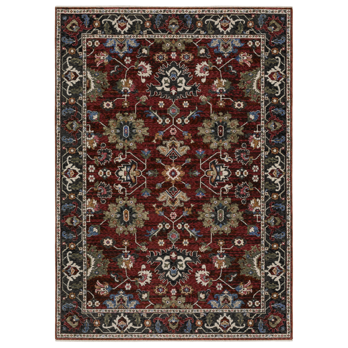 Oriental Weavers Sphinx HASTINGS HA03V Red Floral Rugs