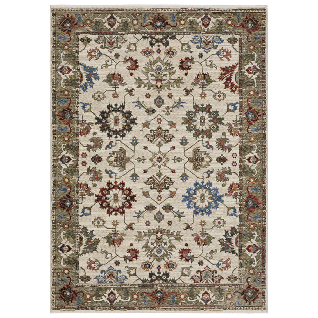 Oriental Weavers Sphinx HASTINGS HA03W Ivory Floral Rugs