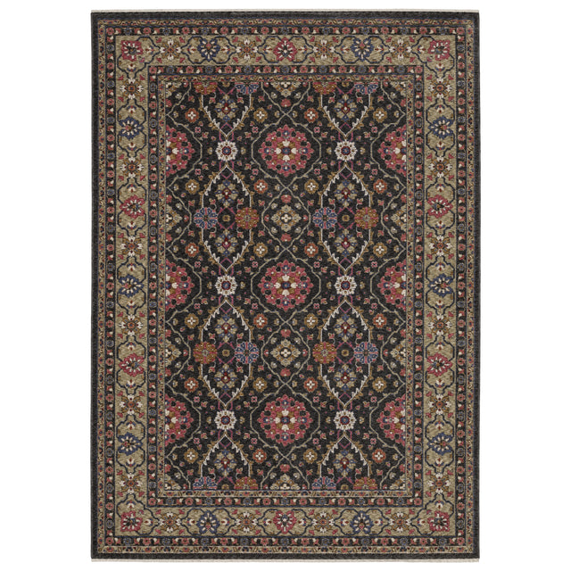 Oriental Weavers Sphinx HASTINGS HA07D Charcoal Floral Rugs