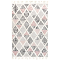 Nuloom Emlyn Diamond Lattice Oznn07A Gray Area Rug