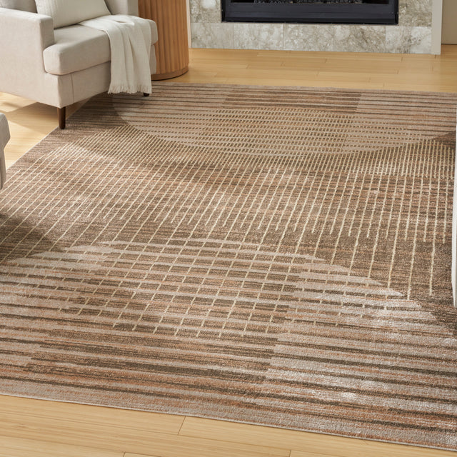 Nourison Astra Machine Washable ASW03 Machine Made Latte Rug