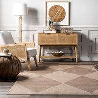 Nuloom Simple Diamond Easy Biwl19A Natural Area Rug