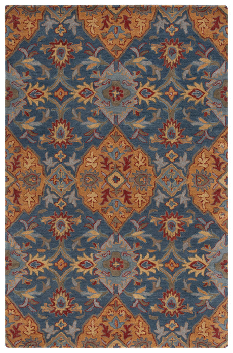 Safavieh Heritage Hg653M Navy/Gold Rug.