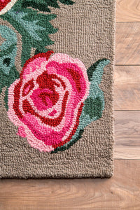 Nuloom Rose Bouquet Ahpe01A Light Brown Area Rug