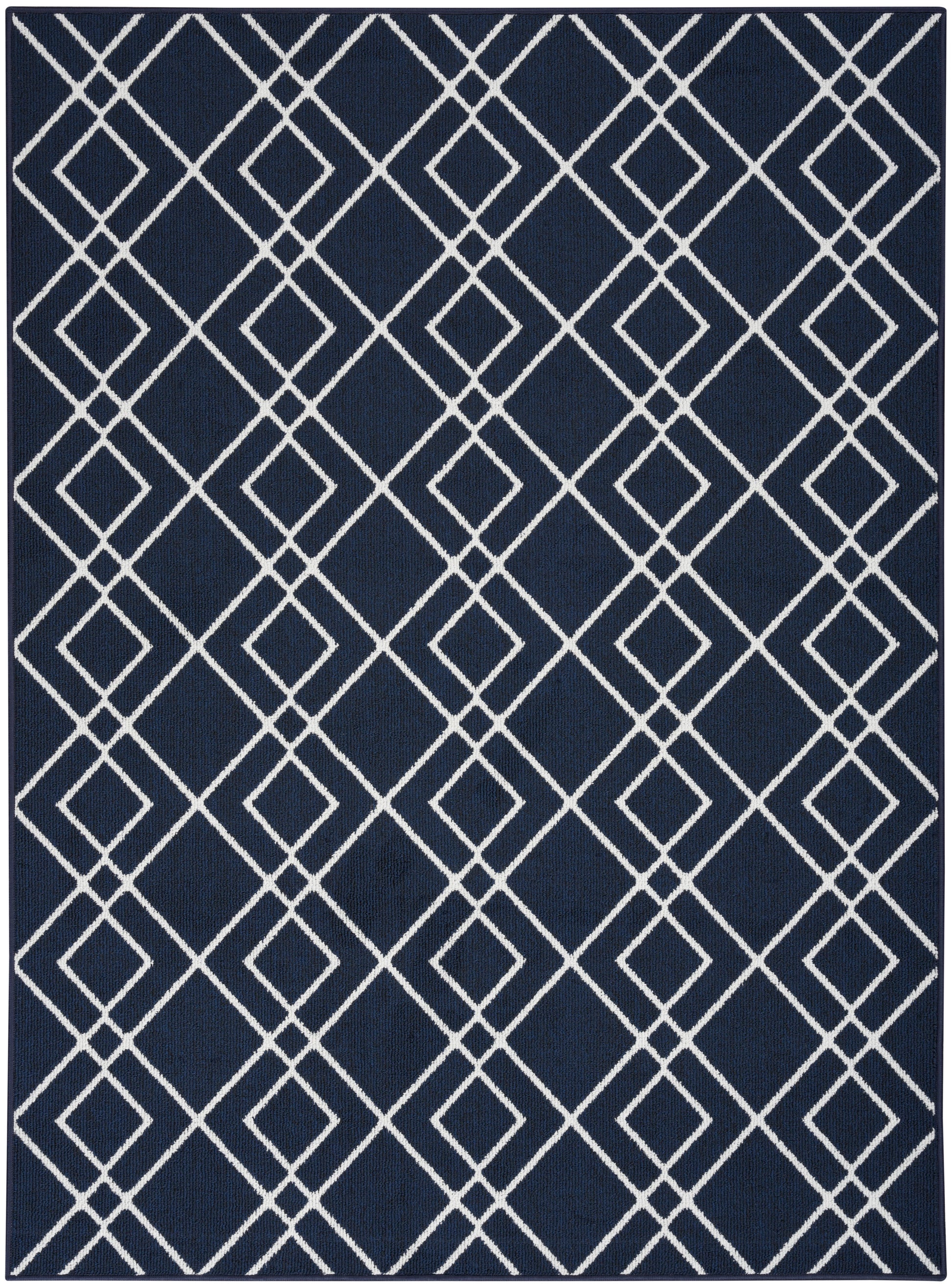 Nourison Modern Lines Mol01 Navy Area Rug