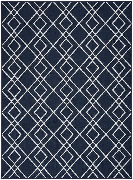 Nourison Modern Lines Mol01 Navy Area Rug