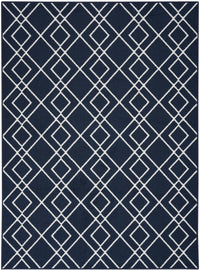 Nourison Modern Lines Mol01 Navy Area Rug