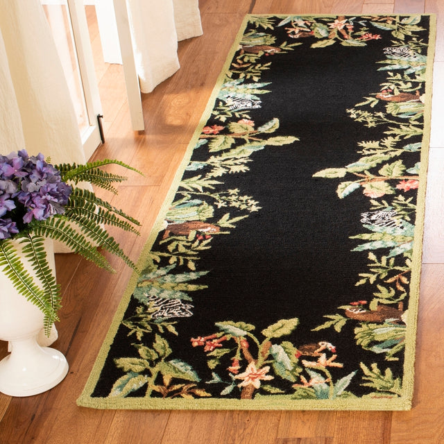 Safavieh Chelsea Hk295B Black / Green Rugs