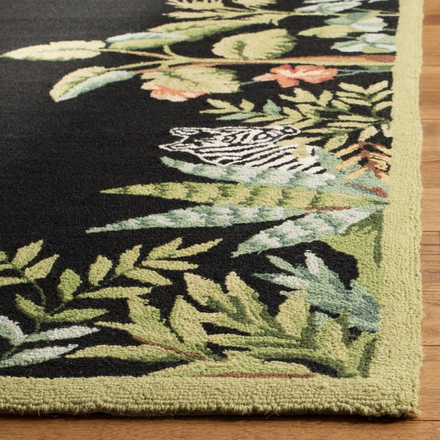 Safavieh Chelsea Hk295B Black / Green Rugs