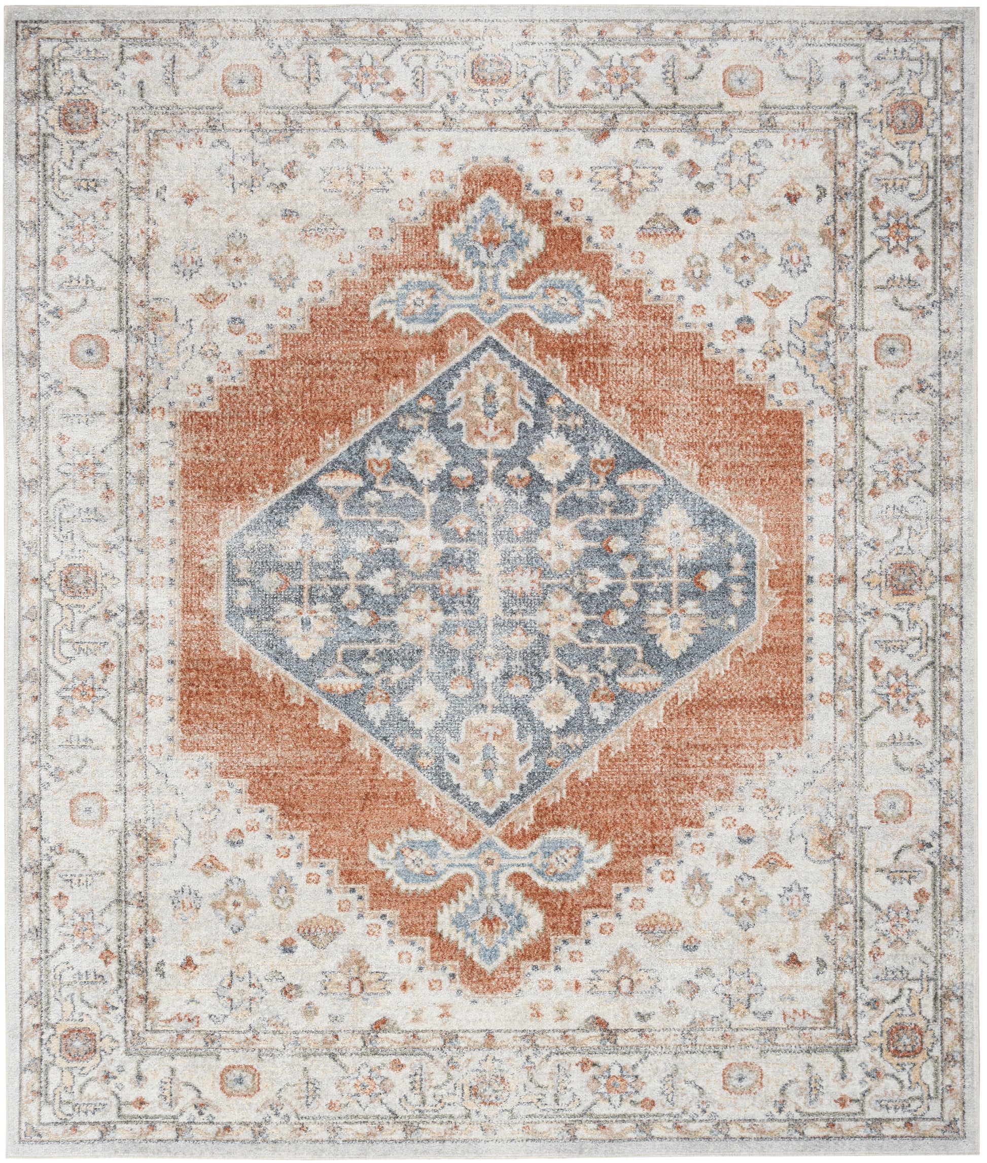 Nourison Astra Machine Washable Asw11 Grey/Multi Area Rug