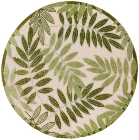 Nourison Aloha Alh18 Ivory Green Area Rug