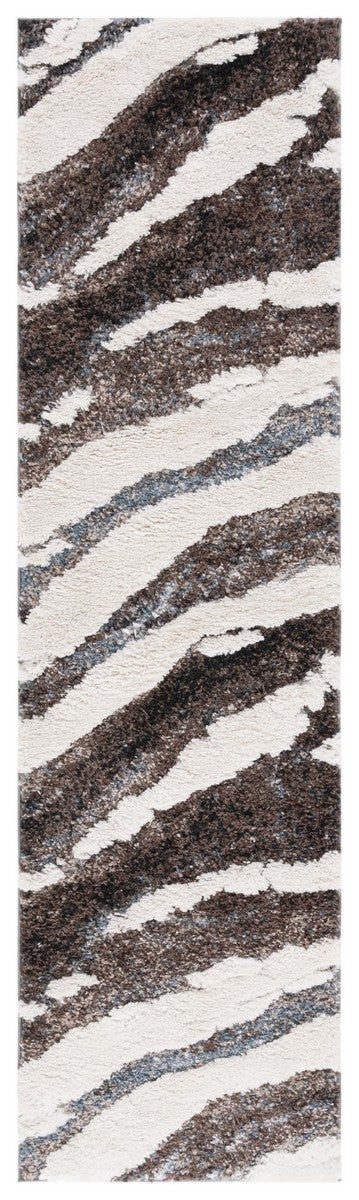 Safavieh Hi-Lo Shag Hls204T Brown/Beige Blue Area Rug