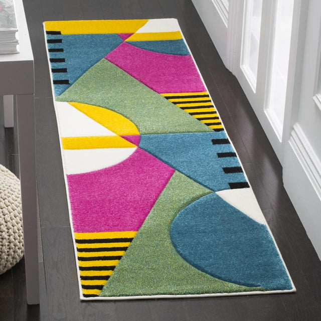 Safavieh Hollywood Hlw706C Peacock Blue / Fuchsia Rugs