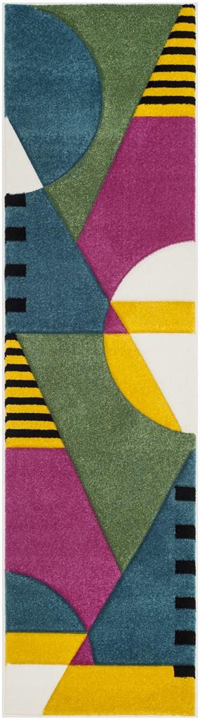 Safavieh Hollywood Hlw706C Peacock Blue / Fuchsia Rugs