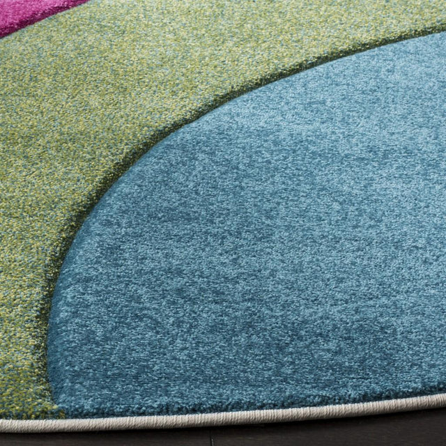 Safavieh Hollywood Hlw706C Peacock Blue / Fuchsia Rugs