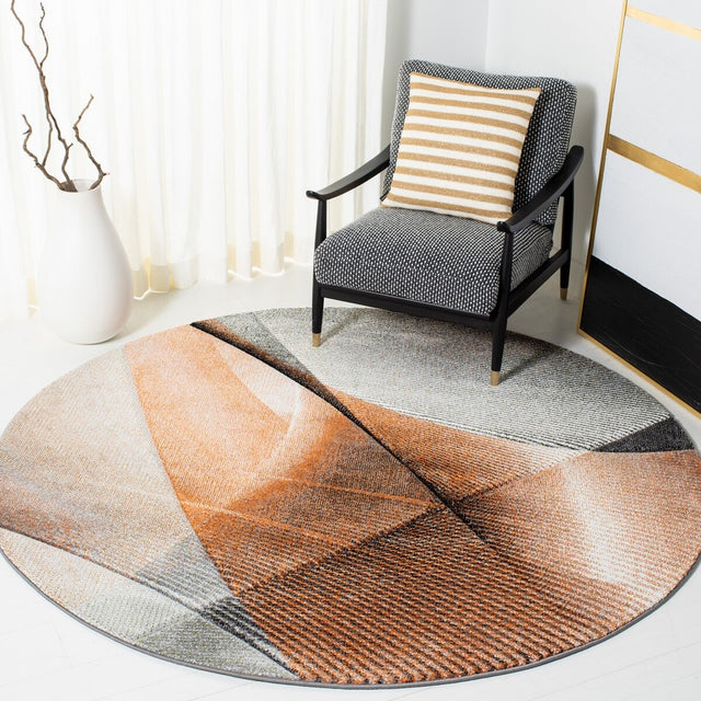 Safavieh Hollywood Hlw715P Grey/Orange Rugs