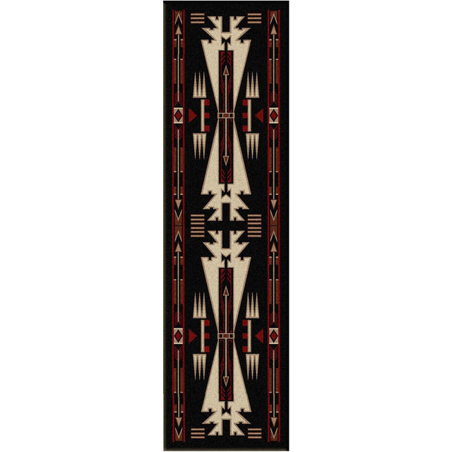American Dakota Horse Thieves Black Rug