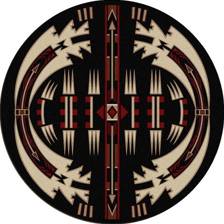 American Dakota Horse Thieves Black Rug