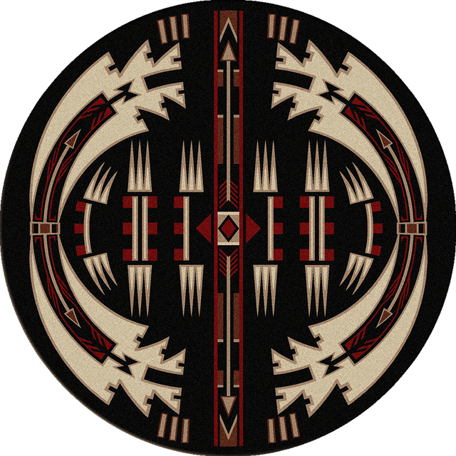 American Dakota Horse Thieves Black Rug