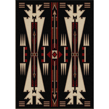 American Dakota Horse Thieves Black Rug