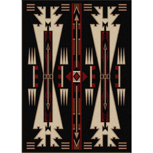 American Dakota Horse Thieves Black Rug