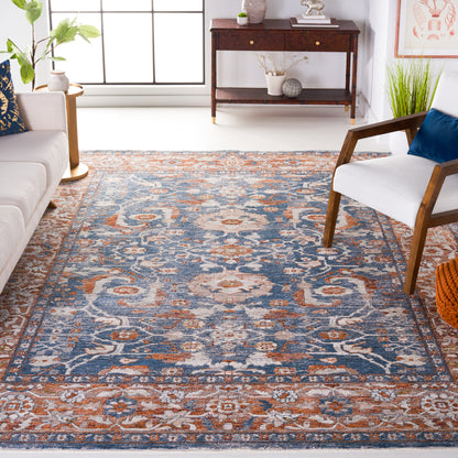 Safavieh Heirloom Hrl720M Blue/Rust Area Rug