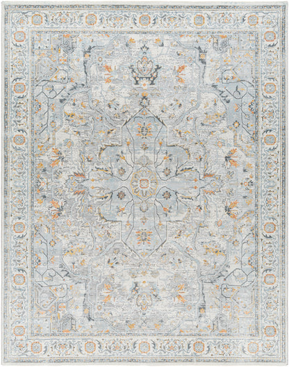 Surya Hassler Hsl-2306 Light Slate, Charcoal, Mustard, Plum Area Rug