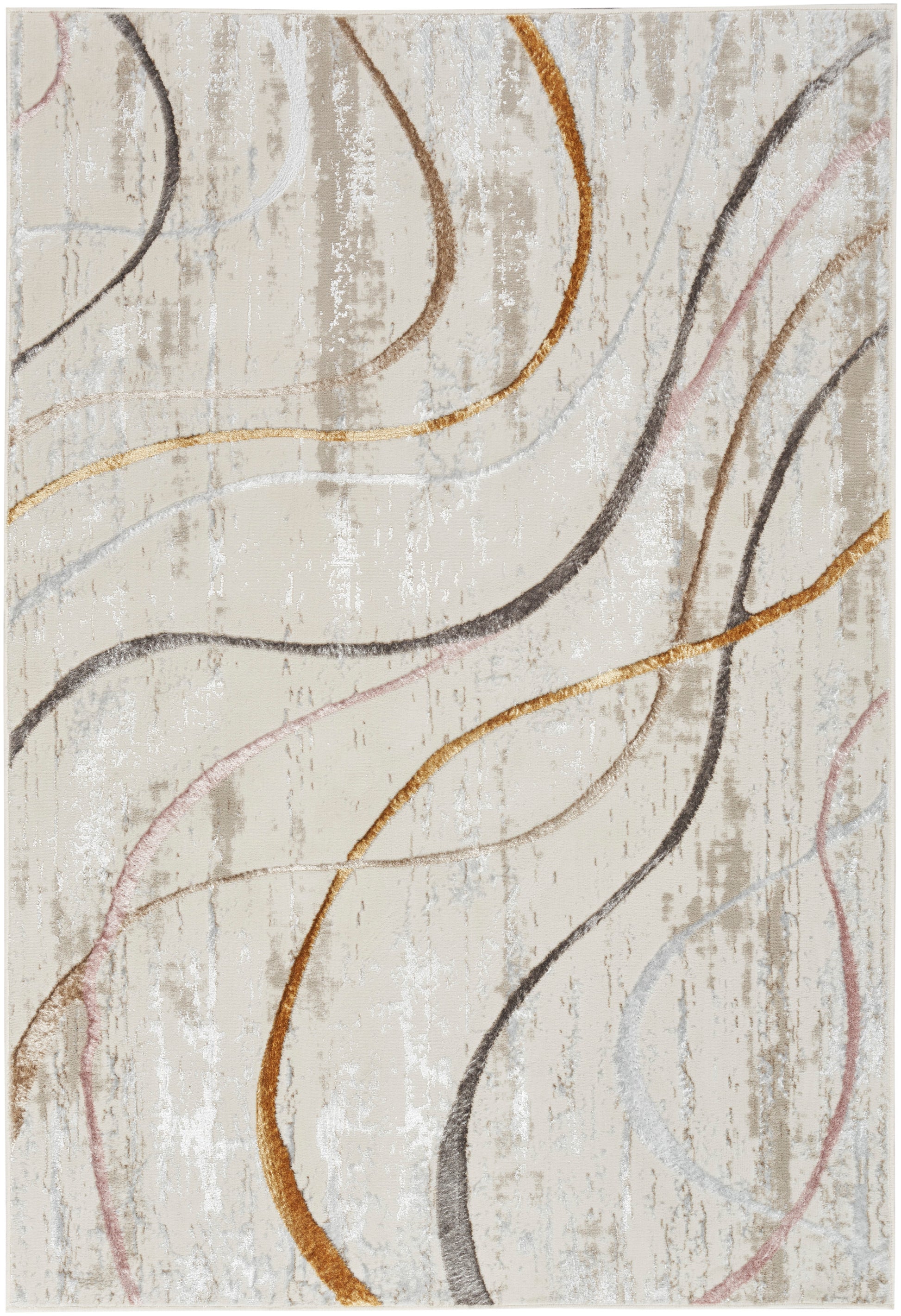 Nourison Glitz Glz01 Ivory/Multi Area Rug