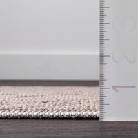 Nuloom Ethan Textured Trellis Psko05C Beige Area Rug