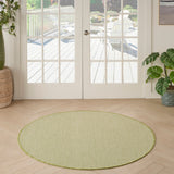 Nourison Courtyard Cou01 Ivory Green Rugs