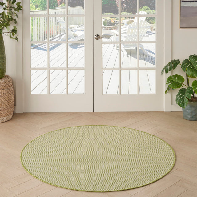 Nourison Courtyard Cou01 Ivory Green Rugs