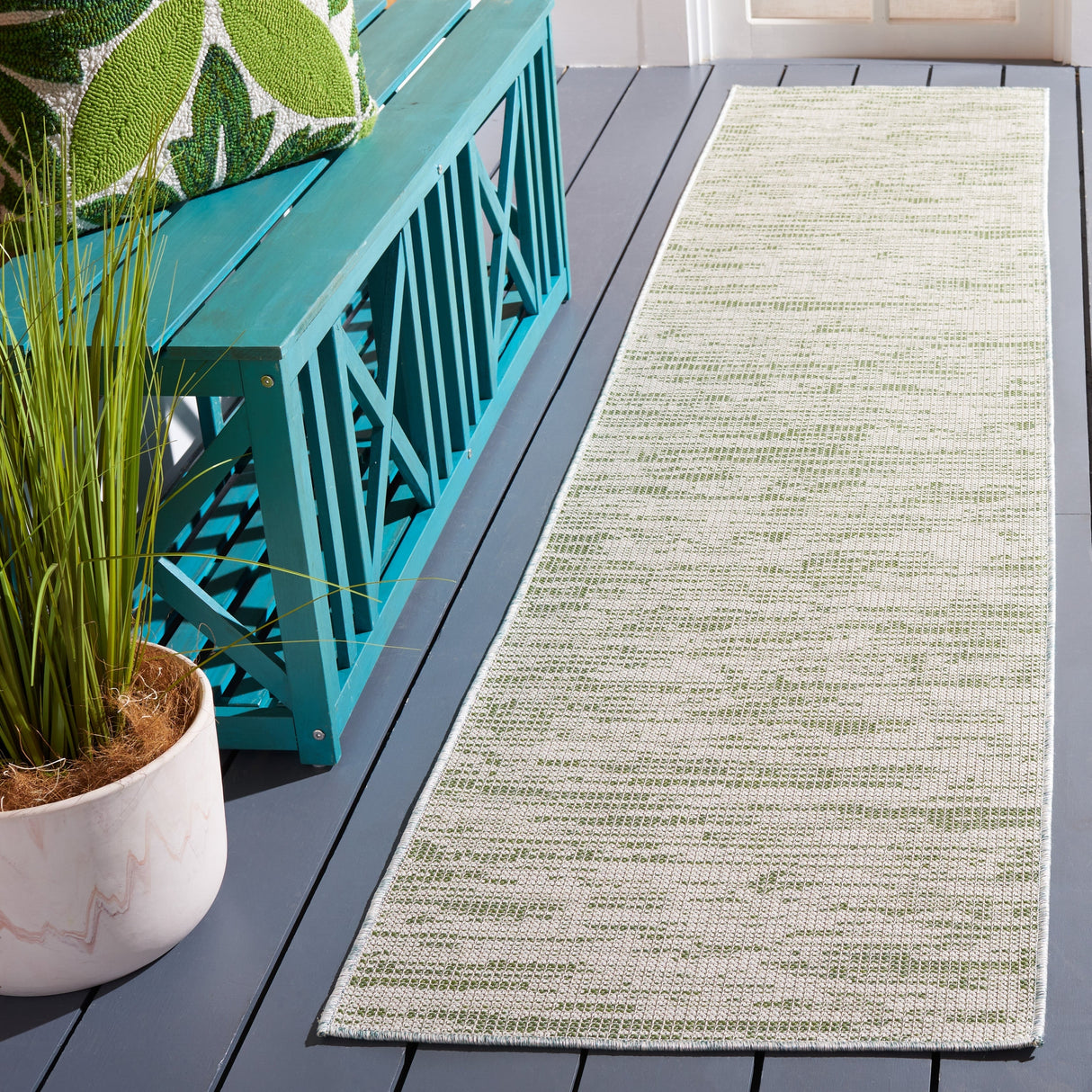 Safavieh Hampton Htn238W Green/Beige Rug.