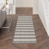 Nourison Positano Pos03 Charcoal Ivory Rug