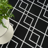 Nourison Modern Lines Mol01 Black Area Rug