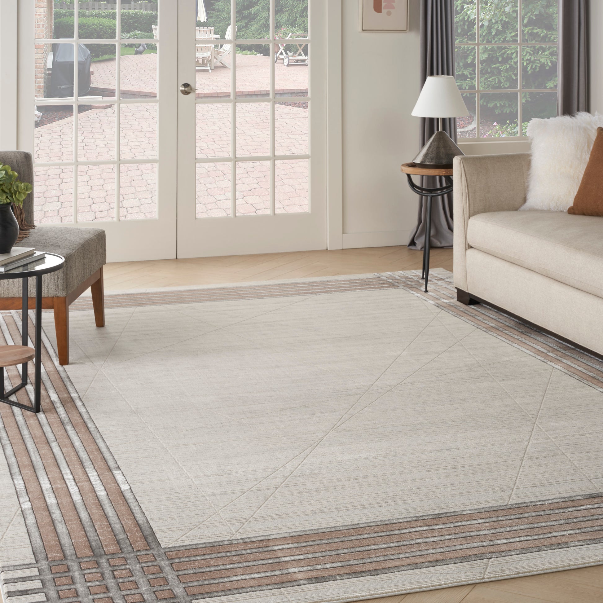 Nourison Desire Dsr01 Ivory Silver Area Rug