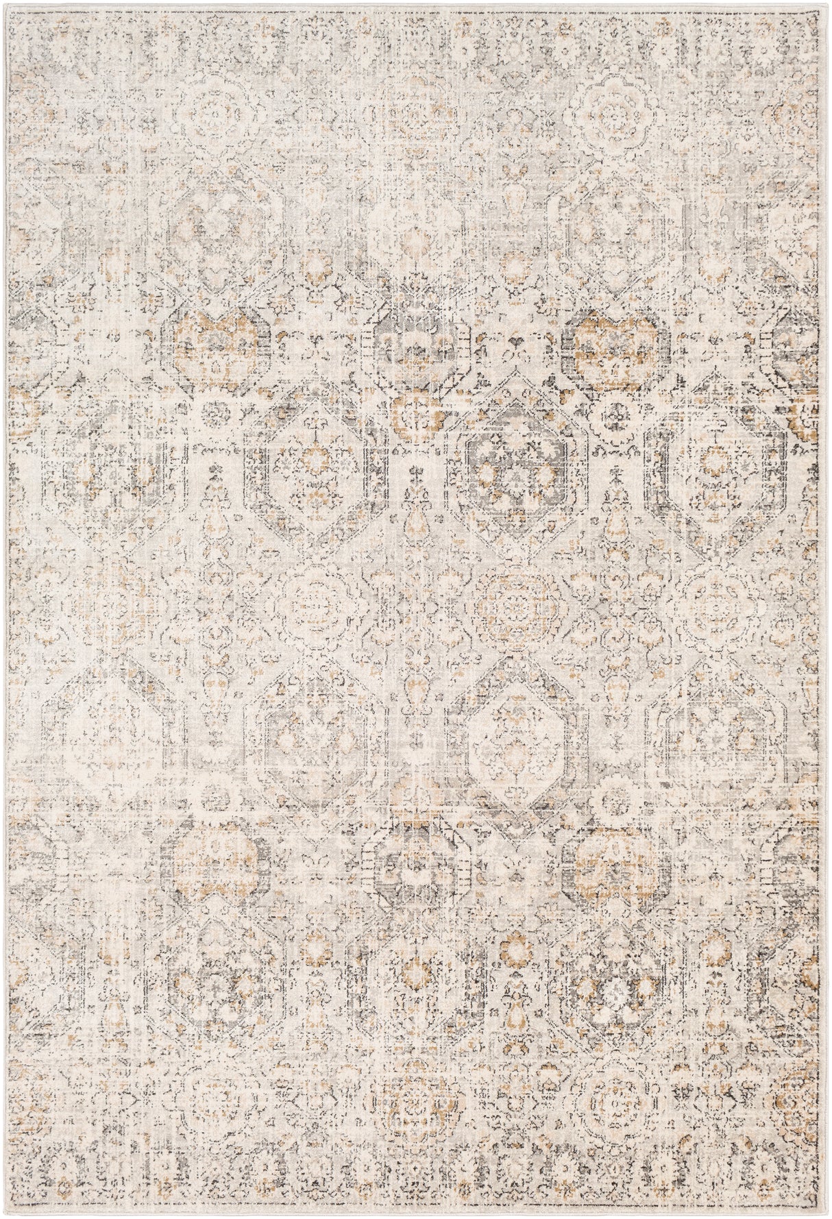 Surya Indigo Igo-2306 Gray, Charcoal, Mustard, Black, Beige, Off-White Rug.