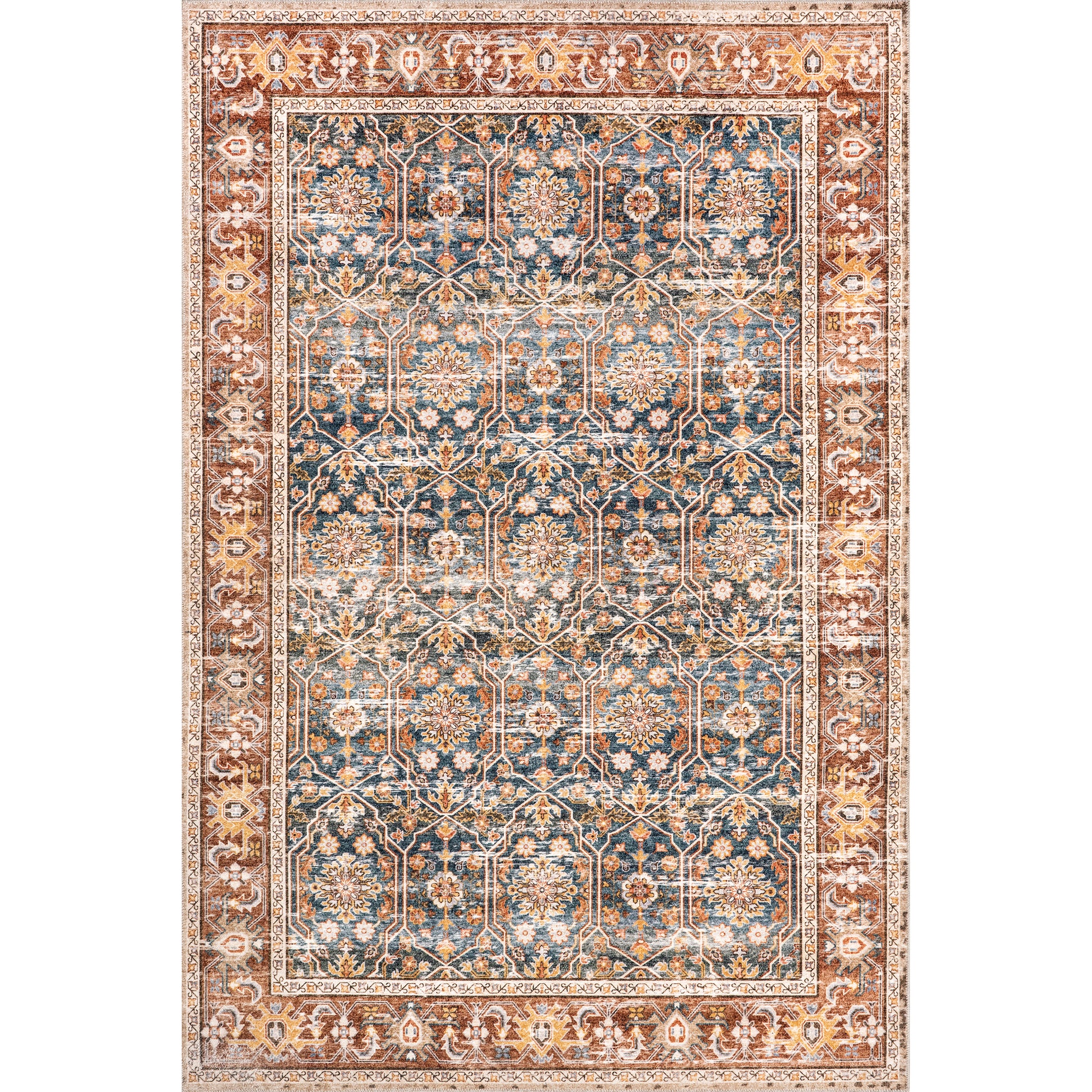 Nuloom Trixie Traditional Hjau57A Rust Area Rug