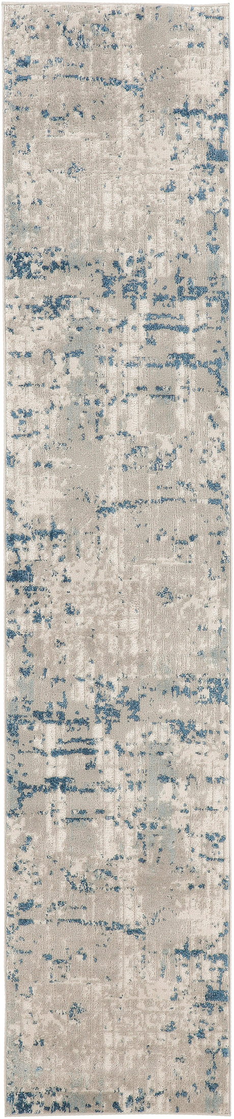 Nourison Quarry Qua01 Ivory Grey Blue Area Rug