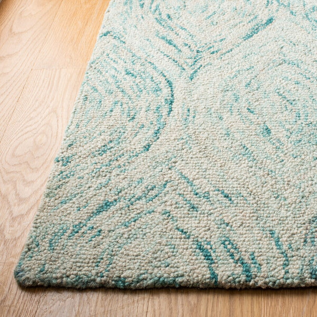 Safavieh Ikat Ikt631A Ivory / Sea Blue Rugs