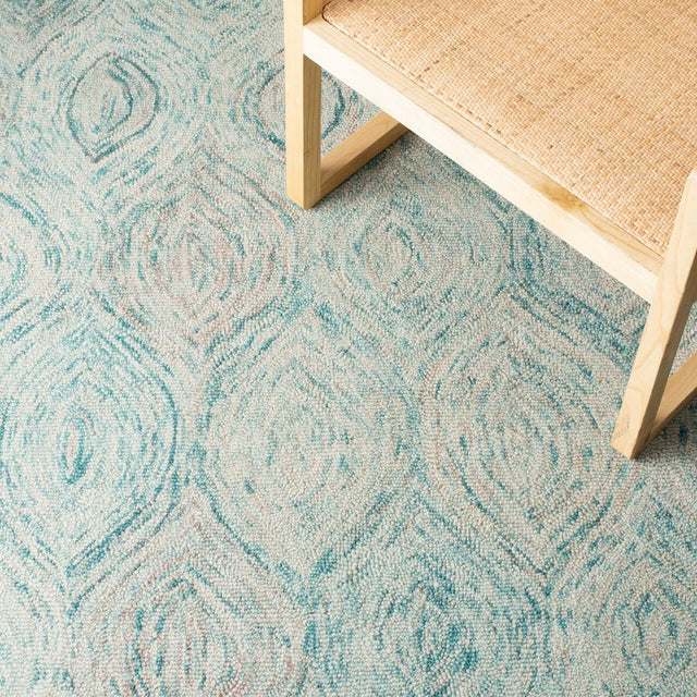 Safavieh Ikat Ikt631A Ivory / Sea Blue Rugs